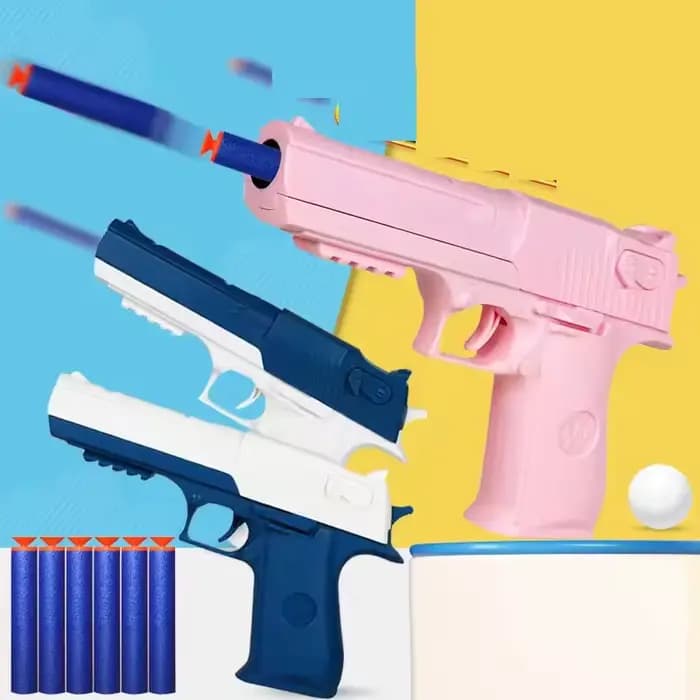 Pistolet jouet en plastique pour enfants, lanceur manuel de fléchettes en mousse, modèle de tir, jouet d'extérieur pour enfants, cadeau