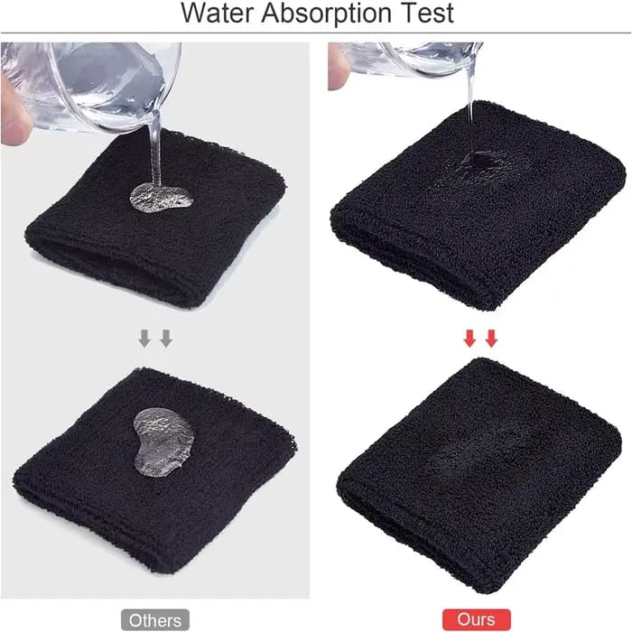Bracelet de sport absorbant la sueur, protège-poignet évacuant l'humidité pour le Tennis, le basket-ball, la course à pied, 6 pièces