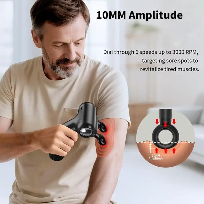 Pistolet de massage électrique à double tête détachable