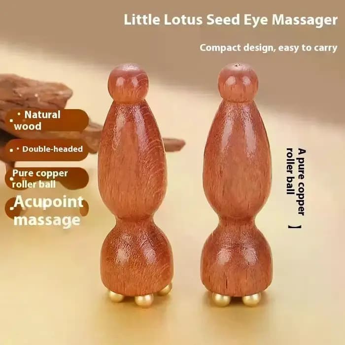 Bâton de massage pour les yeux en laiton Lotus
