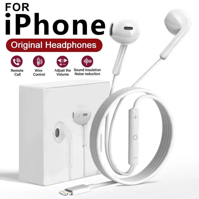 Écouteurs câblés originaux dans l'oreille pour Apple iPad iPhone 17 11 12 13 14 15 16 Pro Max TypeC Casques Ordinateurs portables Tablette 3,5 mm