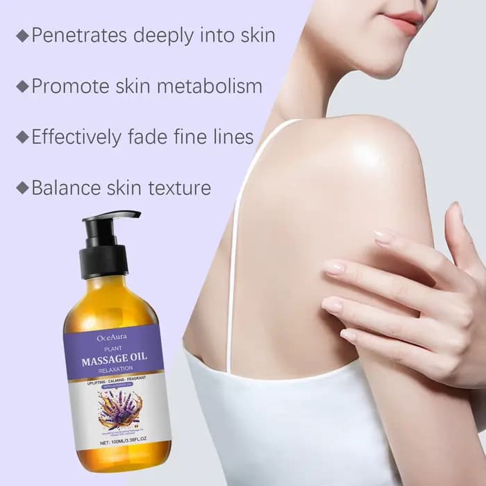 Huile de massage à la lavande naturelle pour le corps
