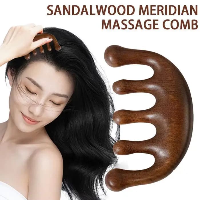 Peigne de Massage à cinq pattes en bois de santal naturel