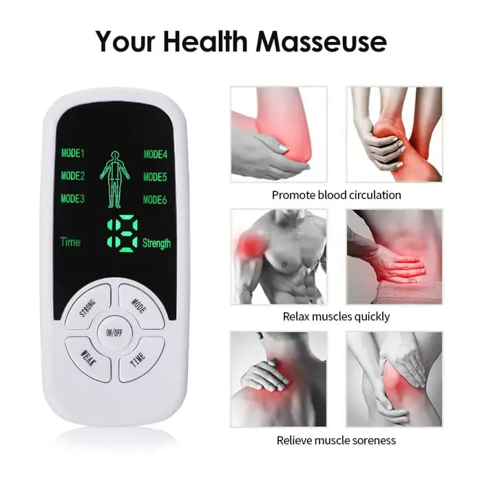 Stimulateur musculaire électrique, 6 Modes, Mini masseur de colonne cervicale, appareil de Massage méridien corporel pour soulager la douleur, électroestimulador