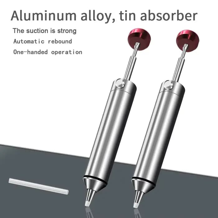 Pistolet à ventouse à souder professionnel en alliage d'aluminium, pompe à dessouder puissante pour la réparation électronique, outil de soudage de PCB, buse en silicone