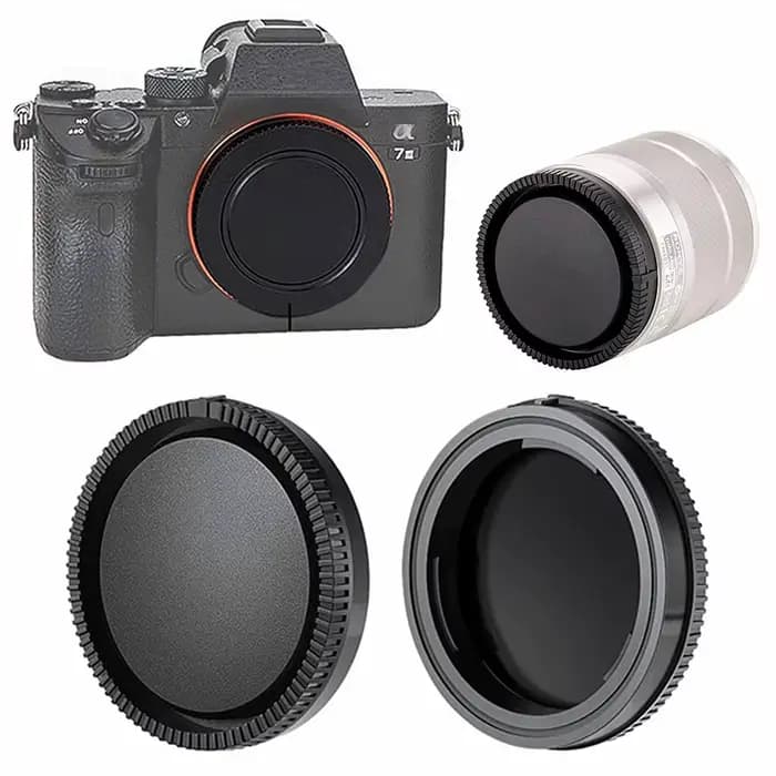 Corps de caméra à monture E et capuchon d'objectif arrière pour Sony FX3 FX30 A1 A7 IV III II A7S A7R V A9 A6700 A6600 A6500 A6400 A6000 NEX-6 NEX-7