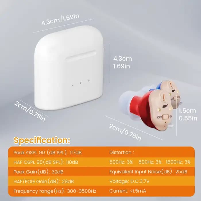 Prothèses auditives rechargeables amplificateur de son sans fil ITE Mini aide auditive Invisible pour personnes âgées écouteurs surdos le dispositif d'écoute