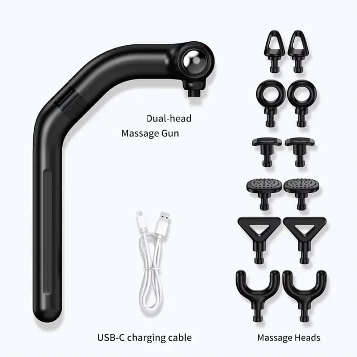 Pistolet de massage électrique à double tête détachable