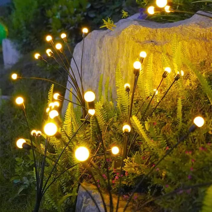 Lampes de jardin-nouvelles lumières lucioles à énergie solaire améliorées lumières de jardin Vibran étanches extérieures pour la décoration