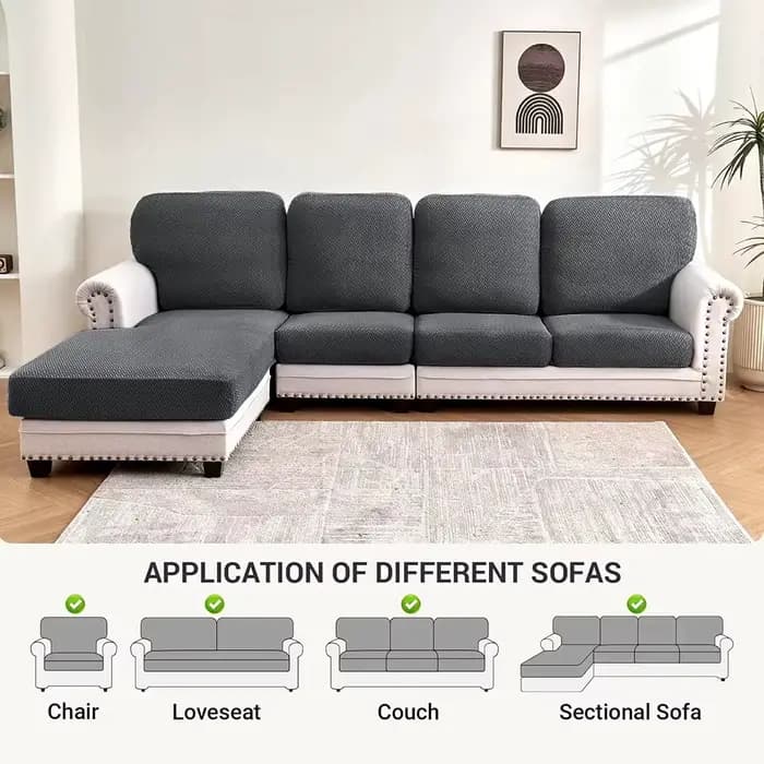 Housse de coussin épaisse pour siège de canapé, tissu résistant aux rayures, antidérapant, imperméable, doux, lavable, respectueux des animaux de compagnie