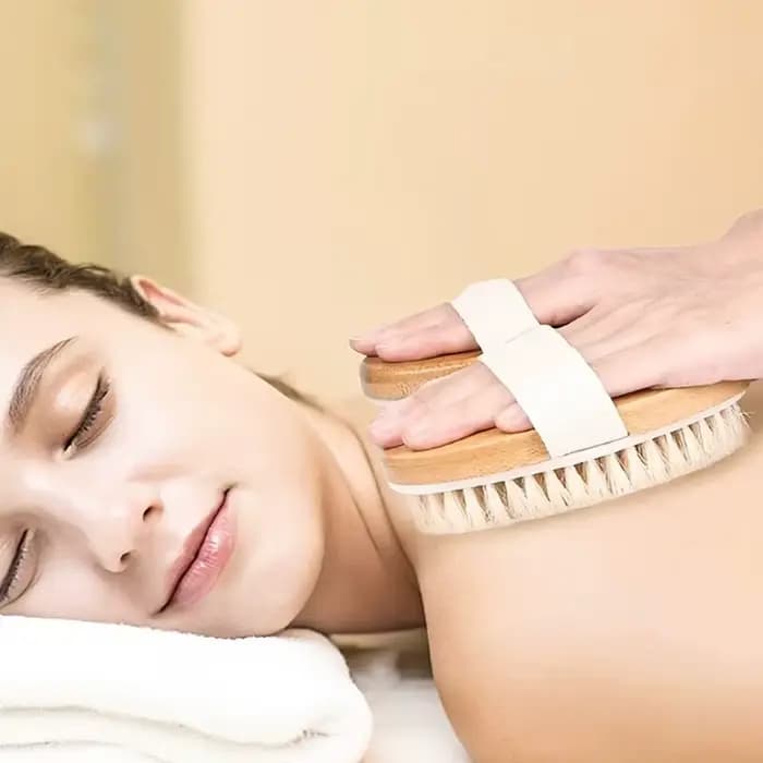Brosse corporelle SPA en poils naturels pour peaux humides et sèches