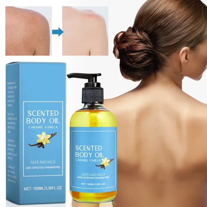 Huile corporelle anti-stress à la vanille - Hydrate et apaise en profondeur les muscles