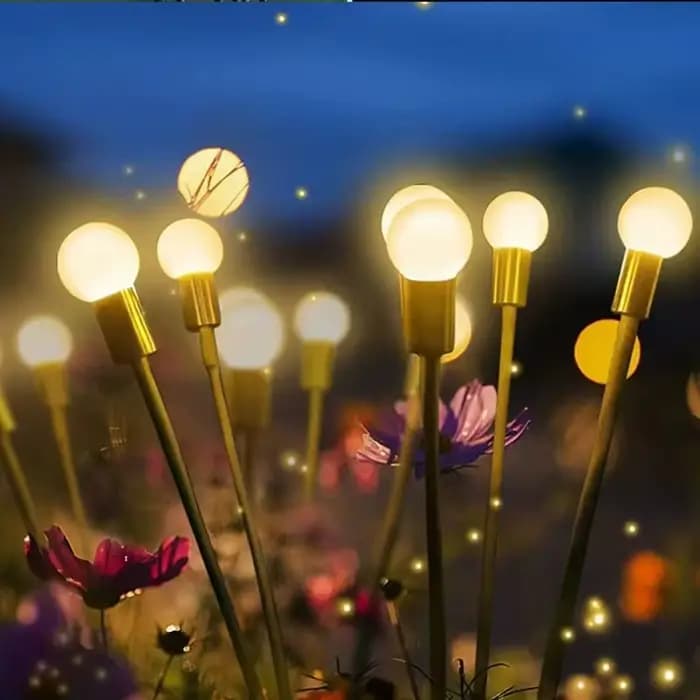 Lampes de jardin-nouvelles lumières lucioles à énergie solaire améliorées lumières de jardin Vibran étanches extérieures pour la décoration