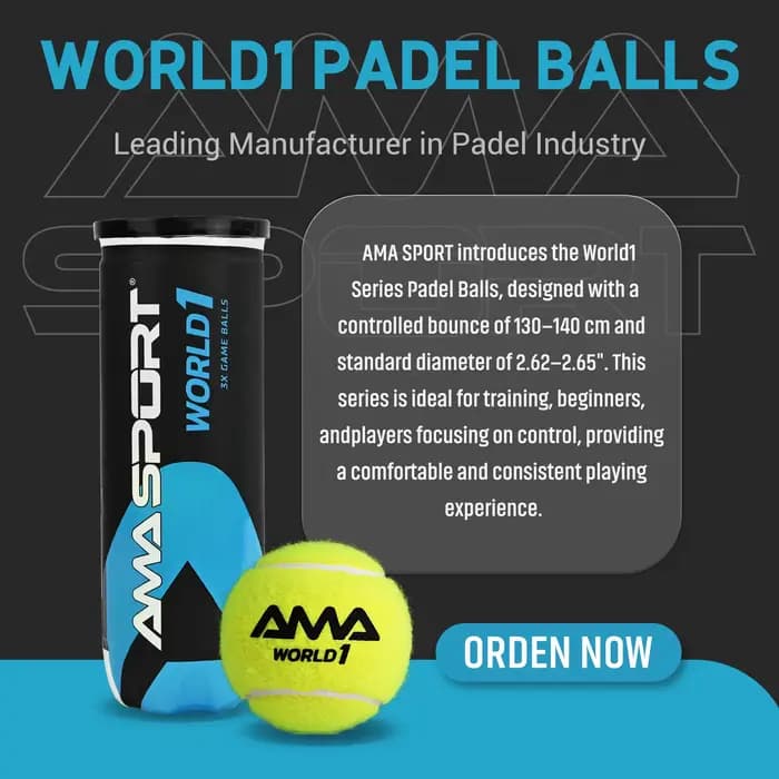 AMASPORT Balles de Tennis et de Padel Professionnelles pour Entraînement et Match (Lot de 3) – Haute Élasticité, Résistantes et Durables pour l'Exercice