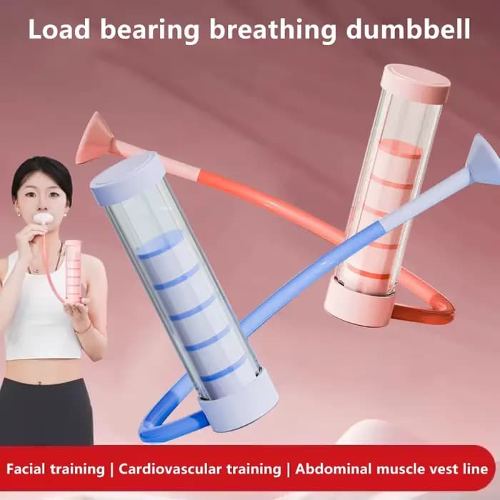 1 ensemble dispositif d'exercice respiratoire entraîneur de muscles abdominaux haltère de respiration profonde hommes
