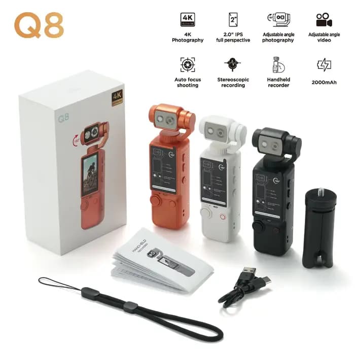 Caméra sportive portable Lenovo HD Wifi, mini caméra sportive pour moto et vlogging, idéale pour les voyages et la conduite à vélo.