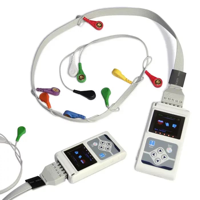Contec TLC5000 12 canaux ECG dynamique Holter testeur de fréquence cardiaque portable 24 heures surveillance