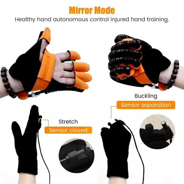 Dispositif de gants de Robot de rééducation de Massage de main gauche droite amélioré pour l'entraîneur de doigt de
