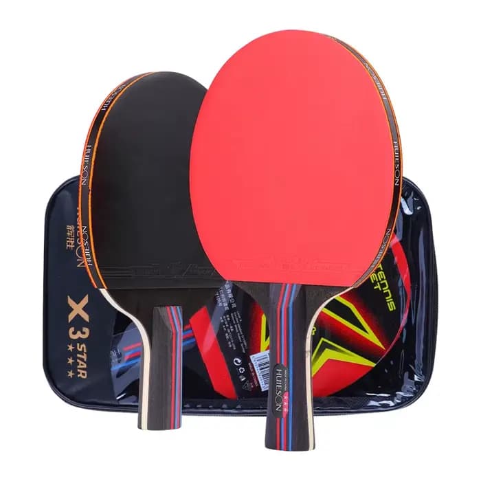 Huieson-Ensemble de raquettes de tennis de table 3 étoiles, base en bois pur, maire, intérieur, maigre, ping-pong, nouveau