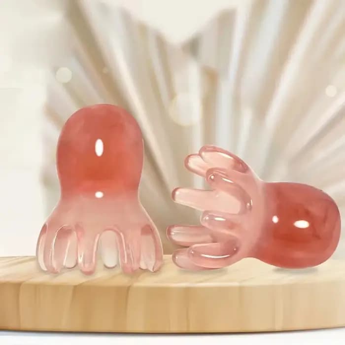 Peigne de massage Octopus en résine pour le cuir chevelu