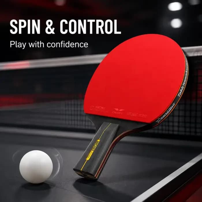 Raquette de tennis de table 5/6 étoiles, caoutchouc professionnel de ping-pong, haute élasticité, bois pur à 7 couches, adaptée à l'entraînement et à la compétition