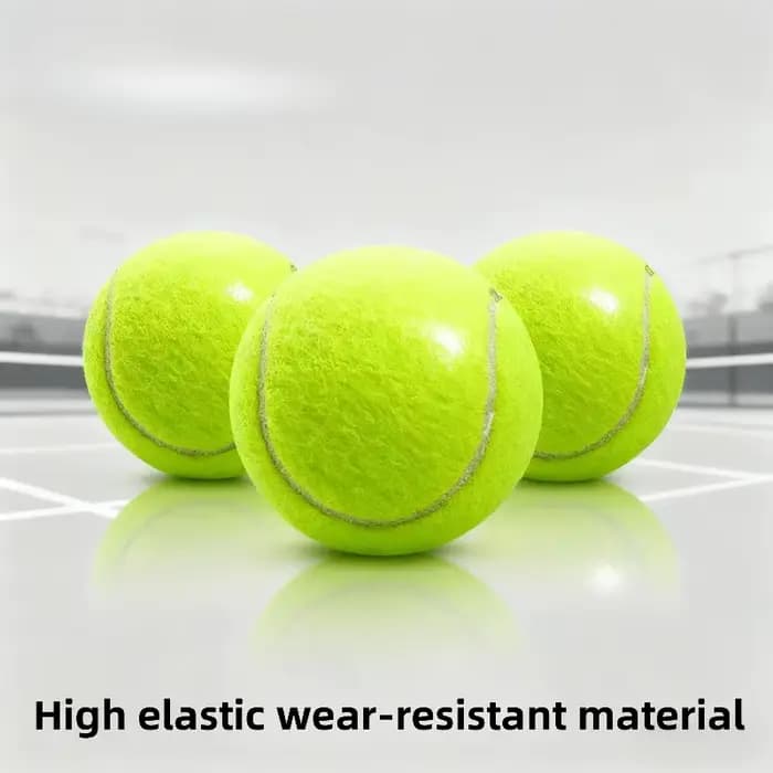 Lot de 3 balles de tennis haute élasticité pour entraînement et matchs