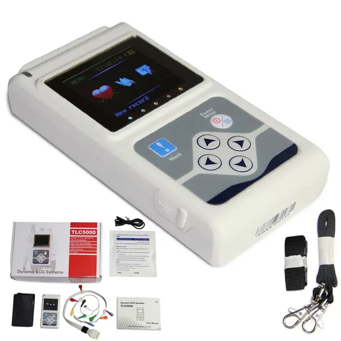 Contec TLC5000 12 canaux ECG dynamique Holter testeur de fréquence cardiaque portable 24 heures surveillance