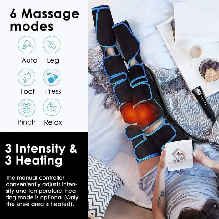 Le masseur de jambes à pression d'air EmekaFoot favorise la circulation sanguine