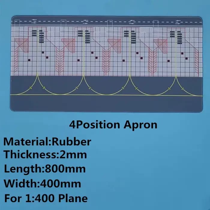 Tapis de piste d'aéroport pour Boeing B777, Airbus A380, avion d'aviation, positions de stationnement d'avion sur le tablier, scène d'aéroport, 1:400