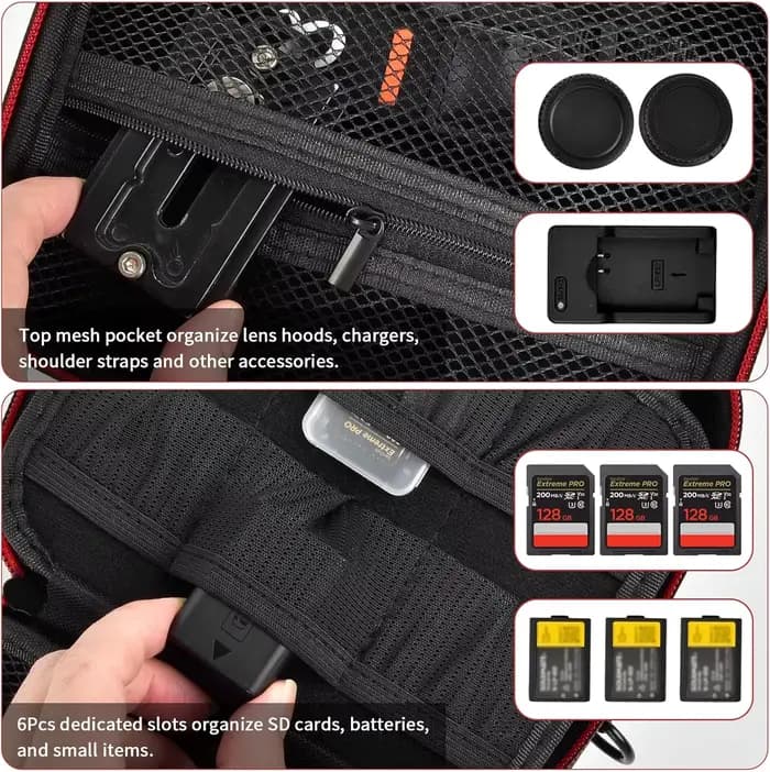 Étui de rangement pour appareil photo numérique sans miroir Sony Alpha ZV-E10 Alpha a6400/ a6700/ a6100/ a6000/ a6600/ a6500 (sac uniquement)