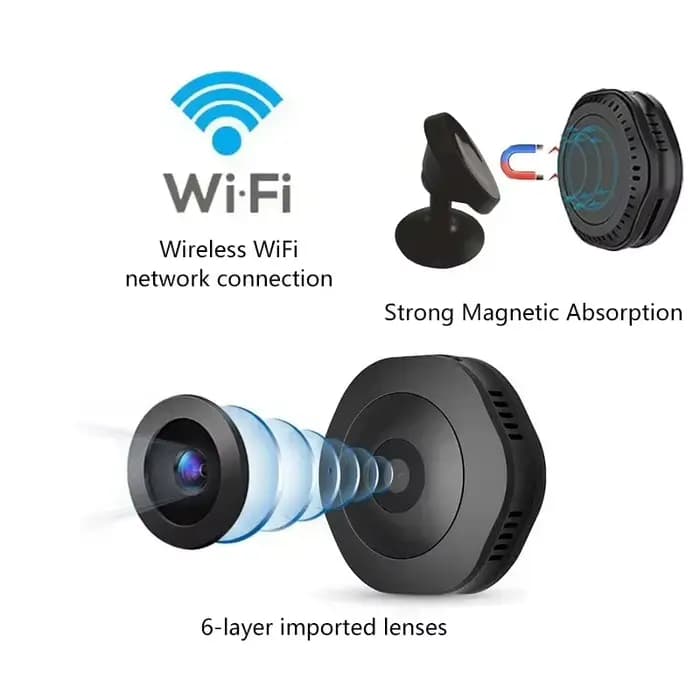 Nouvelle caméra sans fil mini 4K HD portable, caméra de vision nocturne, caméscope WiFi, moniteur à distance, enregistreur vidéo et vocal, caméra de sécurité