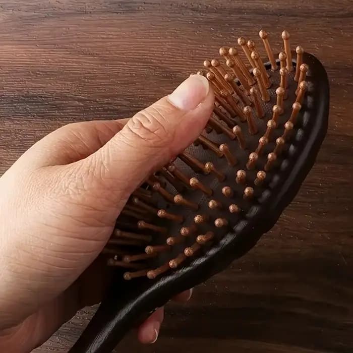 Brosse à coussin d'air en bois de santal et bambou