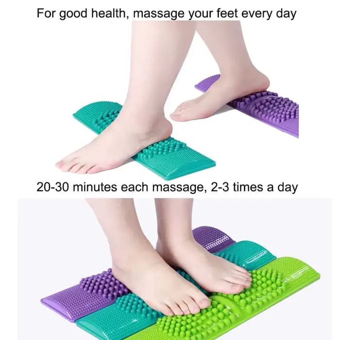 Masseur de pieds tapis de Massage en plastique robuste Portable réflexologie à domicile orteil acupression Relax