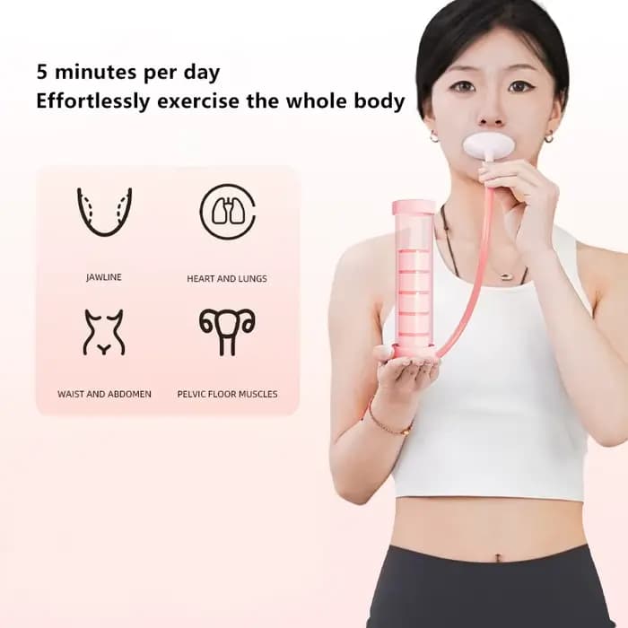 1 ensemble dispositif d'exercice respiratoire entraîneur de muscles abdominaux haltère de respiration profonde hommes