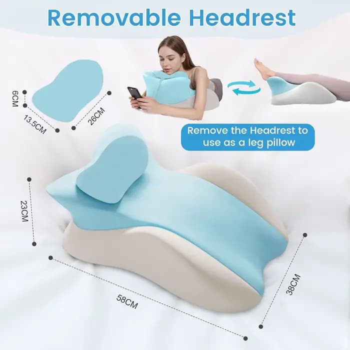 Oreiller ergonomique amélioré en mousse à mémoire de forme pour dormir sur le ventre