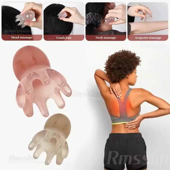 Peigne de massage Octopus en résine pour le cuir chevelu