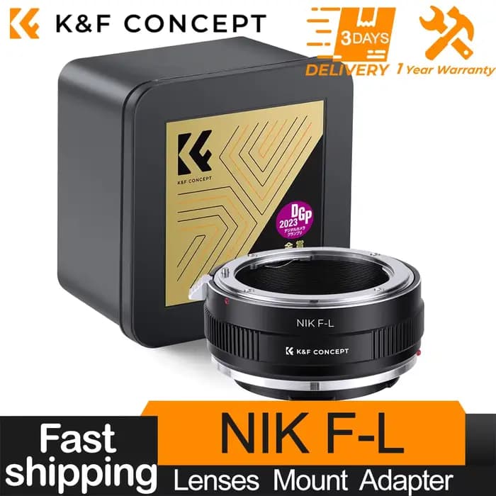 Adaptateur d'objectif K&F CONCEPT Nik-L pour objectif Nikon F AI vers boîtier d'appareil photo Leica Panasonic L pour Leica SL SL2 T TL2 Panasonic