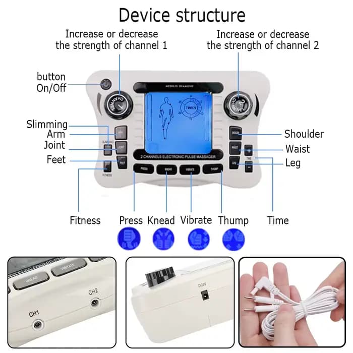 Masseur d'impulsions électroniques Tens Ems Machine