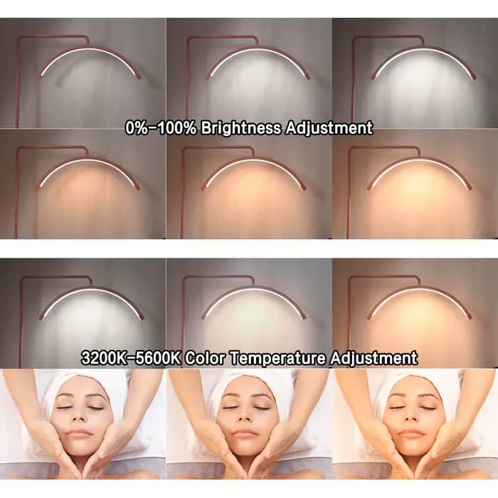 FOSOTO FT-Y9II Arc Led Lash Light Ring Light, Demi-Lune LED Lampe Stream Plancher Vidéo Lampe pour Salon de miles Maquillage Streaming en Direct