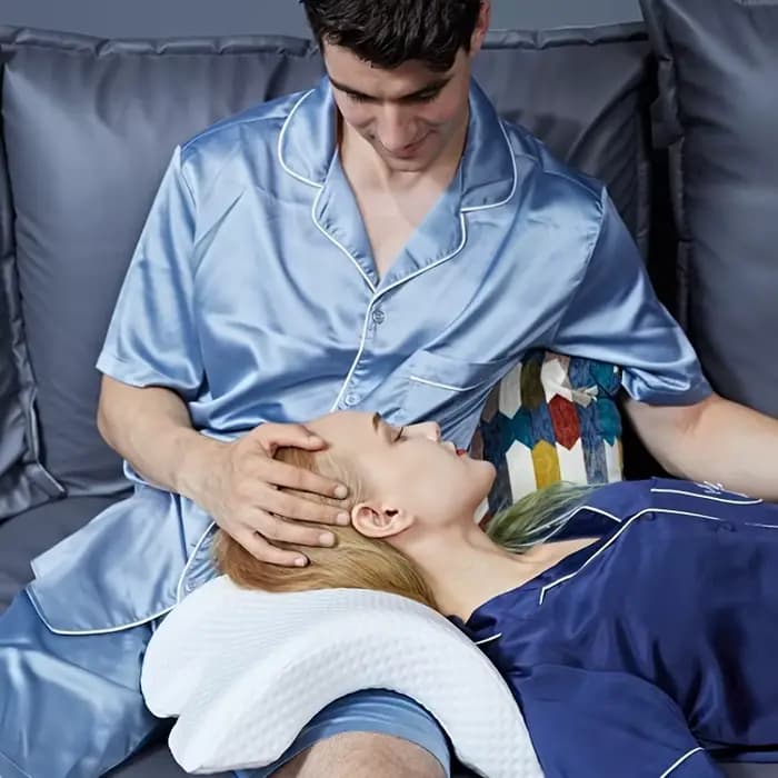 Oreiller de couchage en forme de U pour couple