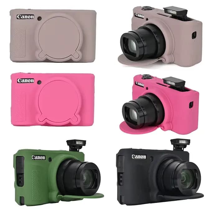 SX740HS coque en caoutchouc souple en Silicone pour Canon PowerShot SX740 HS SX730HS SX730 peau de couverture en caoutchouc avec capuchon d'objectif