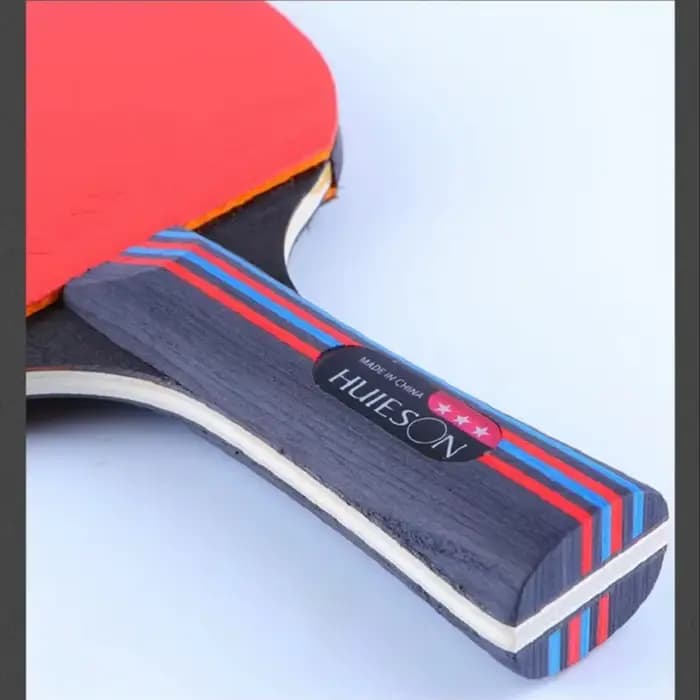 Huieson-Ensemble de raquettes de tennis de table 3 étoiles, base en bois pur, maire, intérieur, maigre, ping-pong, nouveau