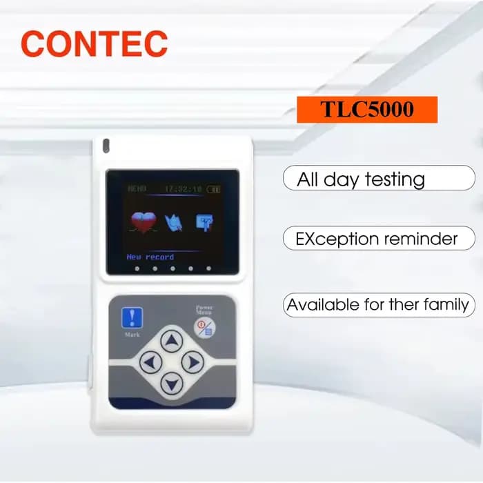 Contec TLC5000 12 canaux ECG dynamique Holter testeur de fréquence cardiaque portable 24 heures surveillance