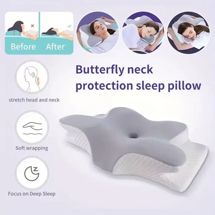 Oreillers en mousse à mémoire de forme en forme de papillon