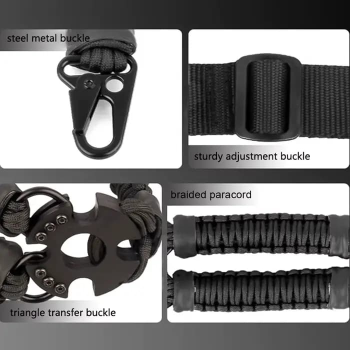 Élingue de fusil à point unique, sangle en nylon à réglage rapide, écharpe universelle multi-usage et durable pour pistolet AR15, AK47 et Airsoft
