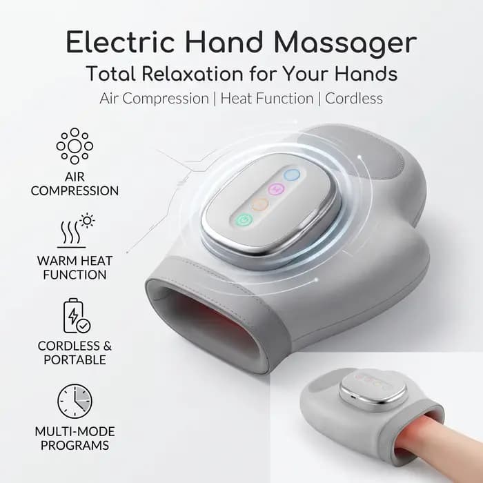 Masseur pour les mains avec compression par airbag