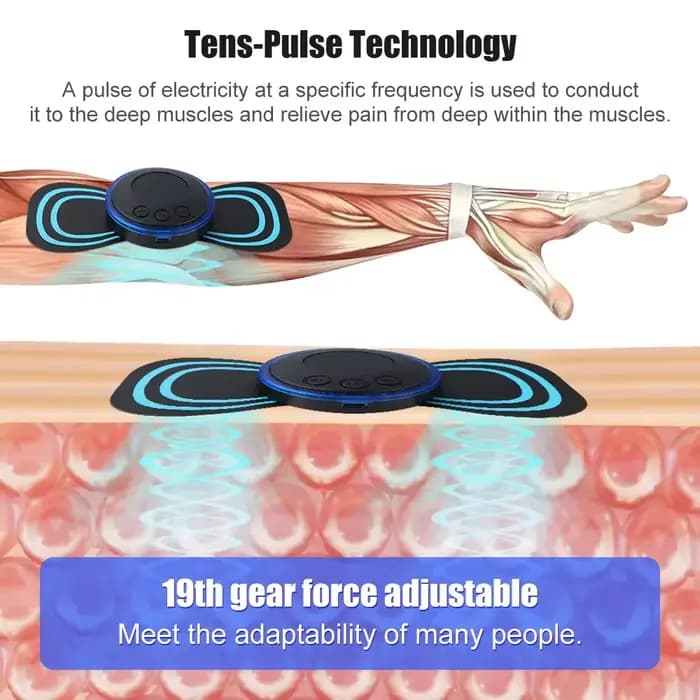 EMS impulsion cou masseur autocollant dizaines Cervical Massageador dos Masajeador Patch stimulateur musculaire soulagement de la douleur Gel tampons civière