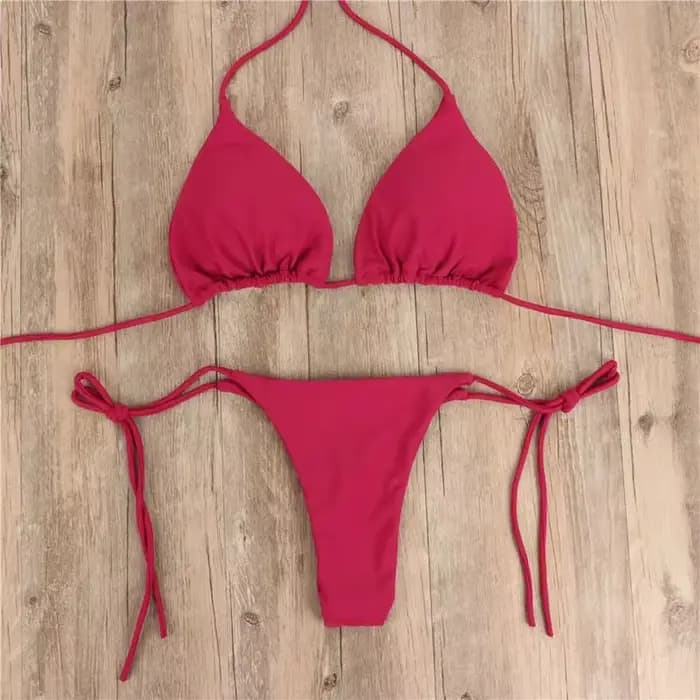 Maillot de bain d'été femmes Sexy Bikini ensemble push-up rembourré soutien-gorge string deux pièces maillots de bain maillots de bain maillot de bain femme sexy maillots de bain