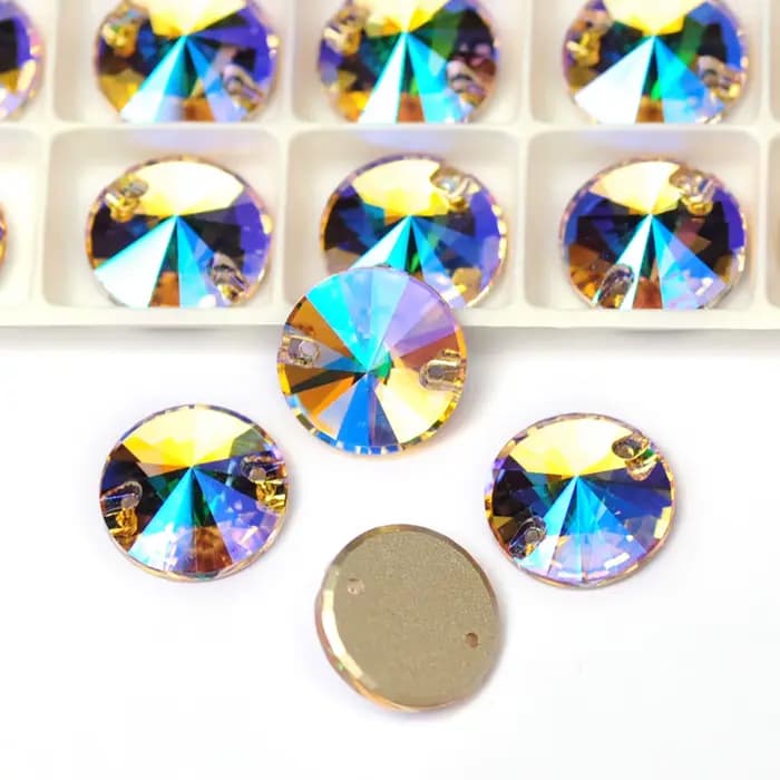 PUBRILEX Paradise Shine Strass à coudre, pierres fantaisie en cristal à dos plat de formes variées pour vêtements, travaux d'aiguille et accessoires DIY