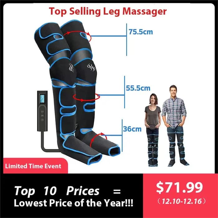 Le masseur de jambes à pression d'air EmekaFoot favorise la circulation sanguine